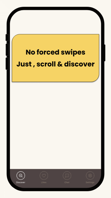 Vallaba profile discovery screen
